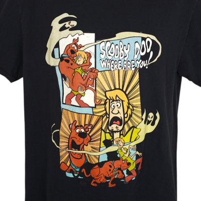 #ad Scooby Doo T Shirt Mens Size Large Black Where Are You Halloween Hanna Barbera $17.99