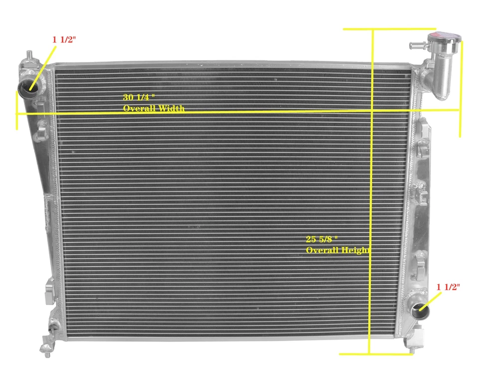 Radiador de aluminio 3 filas para Dodge Durango Jeep Grand Cherokee 2011-2020 5,7 L 6,4 L Foto 2 de 4