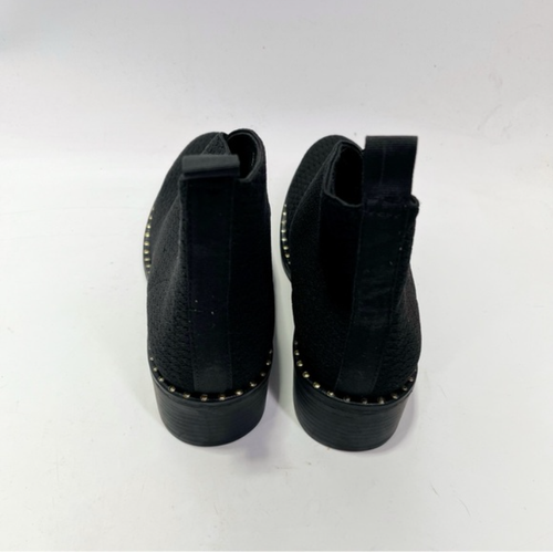 Charleston Shoe Co Sz 10 Black Barcelona Ankle Booties Stretch Knit Block Heeled - Picture 5 of 7