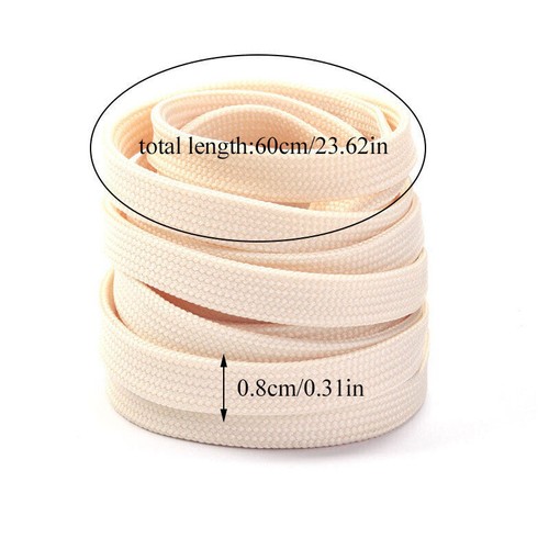 Shoe Laces Pair Flat Coloured Boot Ties Short Long Kids Adult Trainer 8mm Wide - Picture 98 of 130