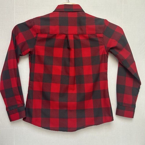 Dixxon Flanella Fifty Fifty Camicia Donna Rosso Bufalo Plaid Misto D-Tech Medium - Foto 6 di 6