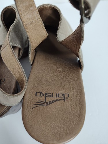 Dansko Riley Slingback Clogs Women's Shoe Size 40 Taupe Tan Suede - Picture 9 of 11