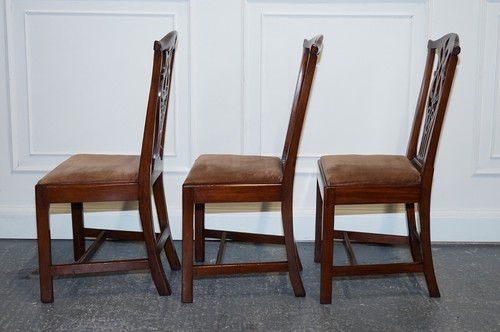 LOVELY CHIPPENDALE STYLE SET OF 6 DINING CHAIRS H FRAME - Picture 13 of 20