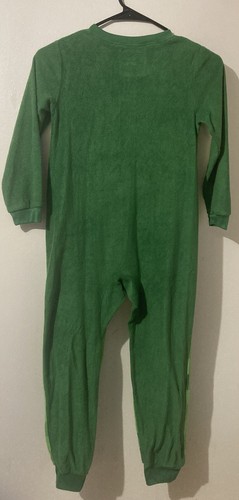 Minecraft Kid’s Pajamas Size 6/7 Green Black Bodysuit Zipped Long Sleeve Costume - Picture 2 of 5
