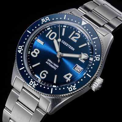 Seestern Domed Sapphire Mechanical Mens NH35 Diver Watch SEAGULL 1963 S434-2.03