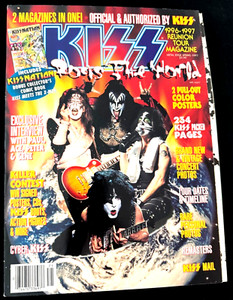 Spring 1997 Metal Edge Official KISS Rocks The World Magazine w/ Posters & Comic