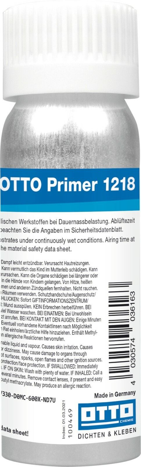 OTTO-CHEMIE Primer 1218 250 ml Silicone Permanent Wet Primer for Ottoseal