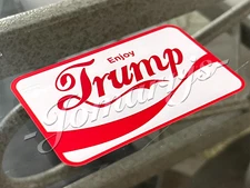 Custom Parody Enjoy Donald Trump Coca-Cola Fan Sticker Decal MAGA 45 47 vance