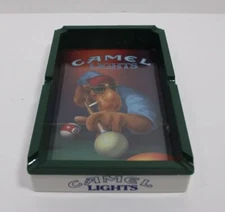Vintage 1992 Cigarette Smokin Joe Camel Lights Pool Table Ashtray Mint