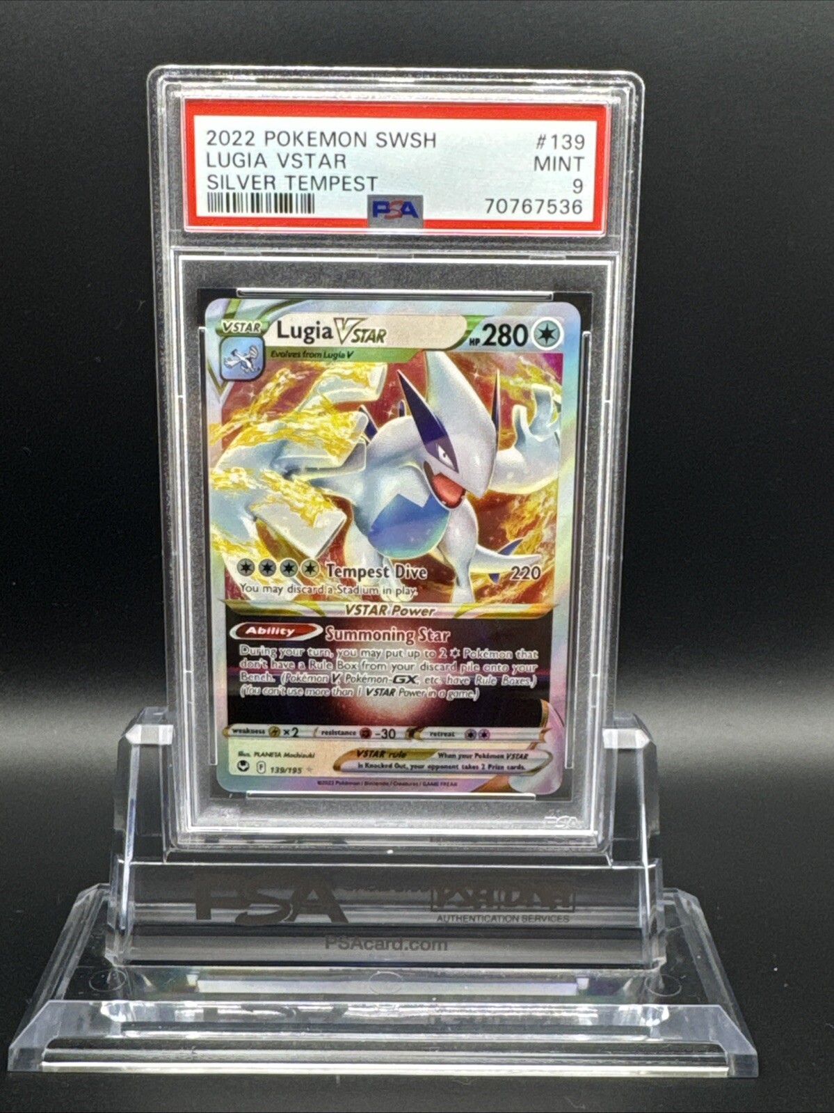Pokémon Swsh LUGIA VSTAR Silver Tempest 139/195 PSA 9 🌿 MINT
