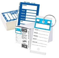 Versa-Tags 250 Key Tags PLUS 100 Kleer-Bak Window Stock Stickers Blue - Blue