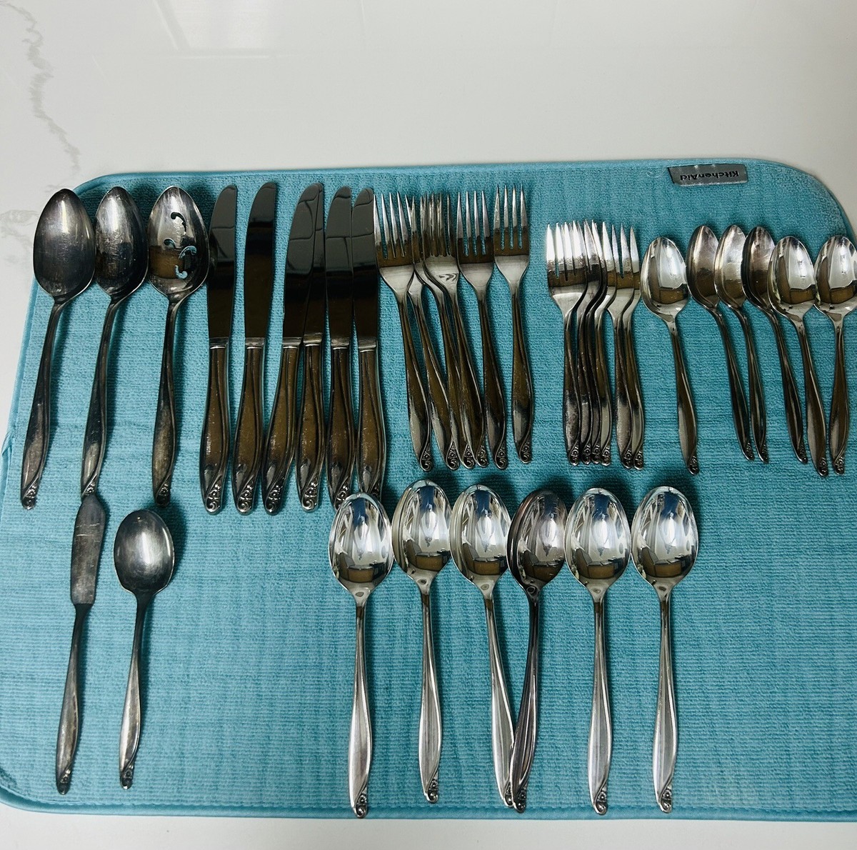 Vintage Flatware Wm Rogers Oneida Silver Overlaid Flower time