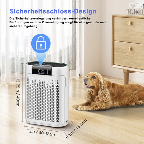 Luftreiniger, Luftreiniger Raucherzimmer Air Purifier mit H13 True HEPA Filter - Bild 7 von 11