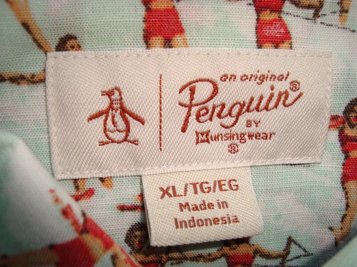 PENQUIN MEN'S SHORTSLEEVES SLIM FIT WATER SKI GIRLS SHIRT SIZE XL BNWT@$79.00 - Picture 5 of 13
