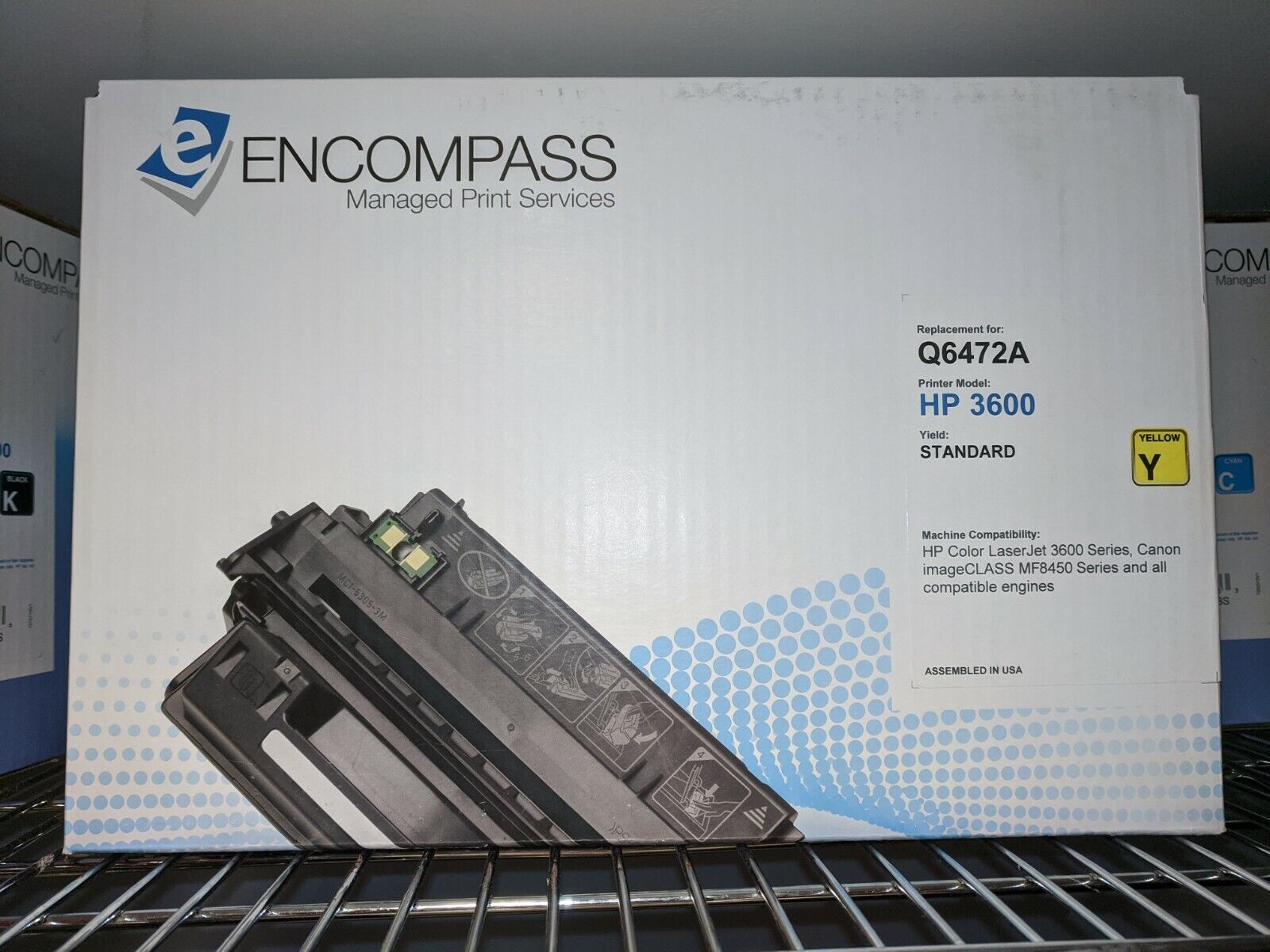 Encompass Q6472A Yellow Compatible for HP LaserJet 3600 3800 CP3505 Toner