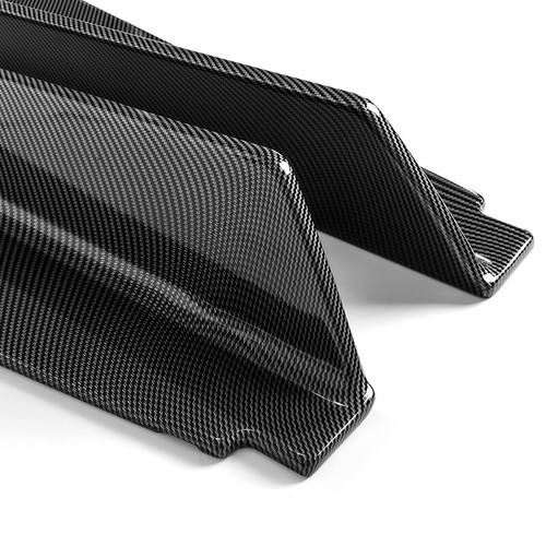 Carbon Fiber Style Side Skirts For 2020-2023 Corvette C8 5VM Style Extension Lip - Photo 8/9
