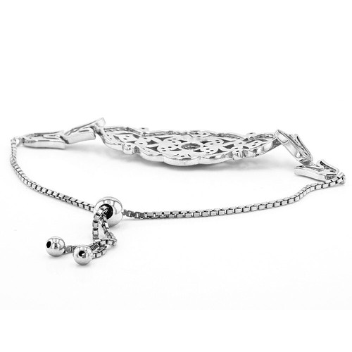 1.85 Ctw Round Cut Brilliant Moissanite 14K Yellow Gold Over Bolo Bracelet 8" - Picture 3 of 9