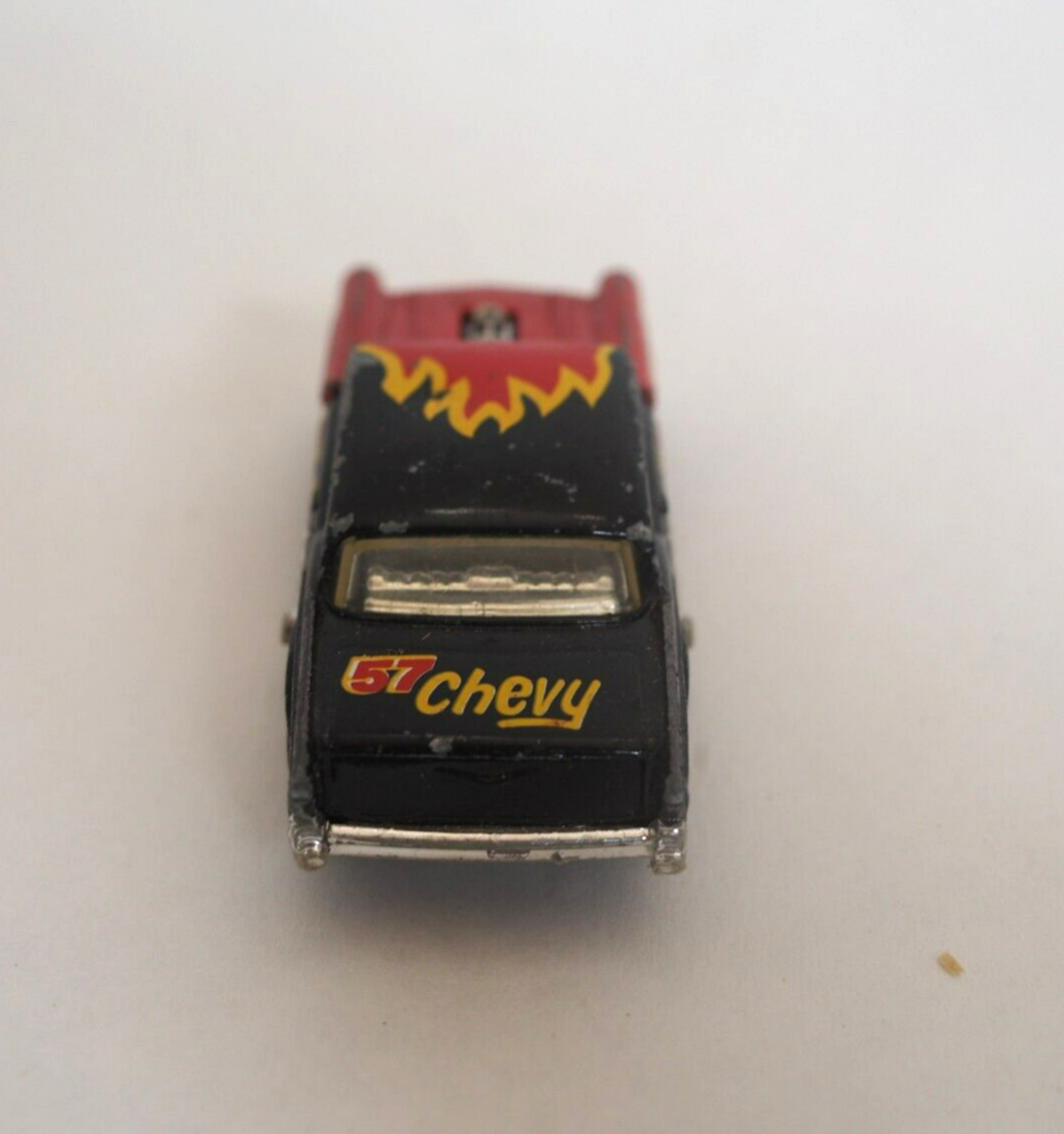 Vintage 1979 Matchbox Superfast 1957 57 Chevy red black FLAMES