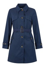 Frandsen 845 Beige And Navy Collared Trench Coat Original Price £169.00