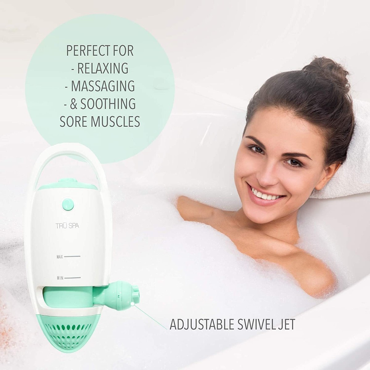 Portable Whirlpool Jet Spa Bath With Adjustable Swivel Jet,