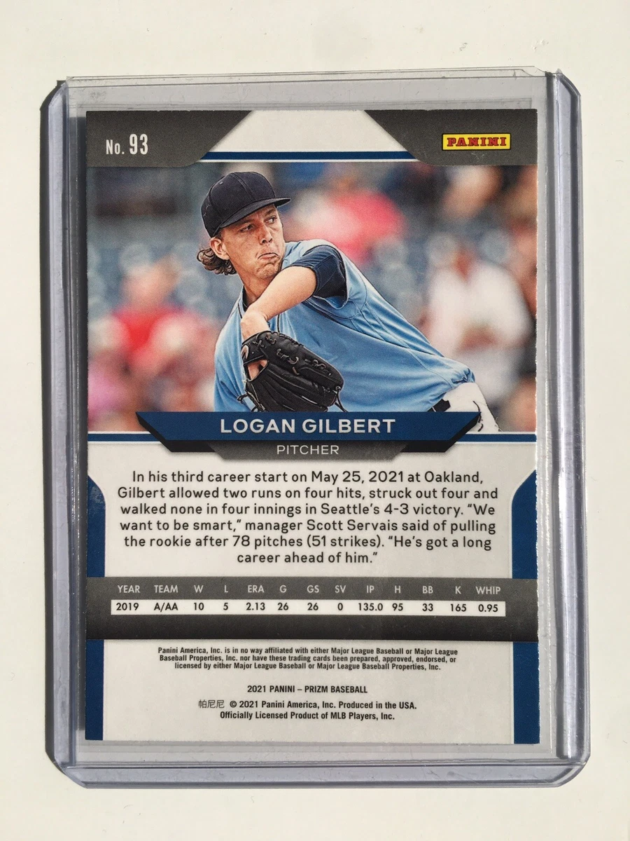 Logan Gilbert Signed Panini Prizm Card Seattle Mariners