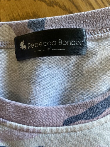 REBECCA BONBON Camo Print Embroidered French Bulldog Logo T-SHIRT TOP Girls, XL - Picture 6 of 6