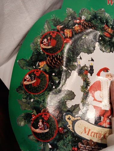 NOS Holiday Creations Corona Accento Officina di Babbo Natale Buon Natale - Foto 13 di 15