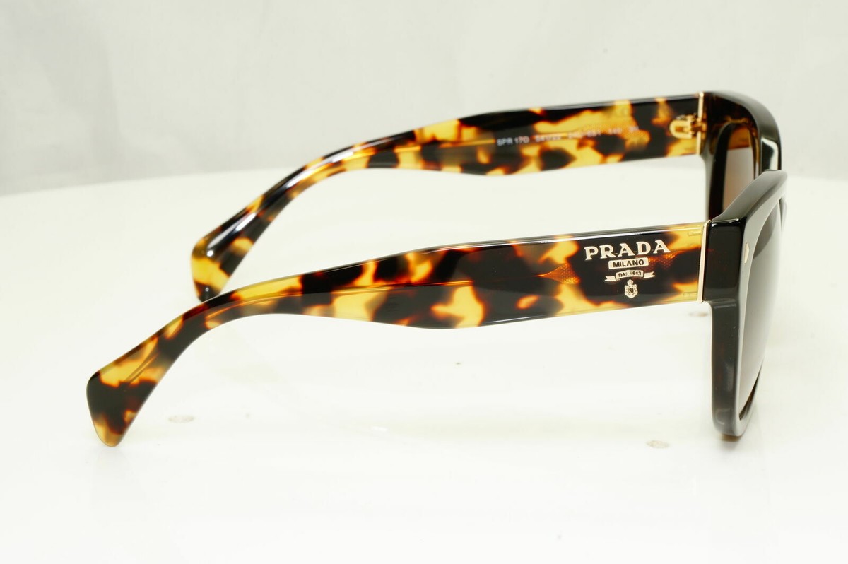 Prada Brown Tortoise Shell Sunglasses Womens Square Large