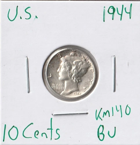 Photo of a 1944-P Mercury Dime from an eBay listing that sold on Jul 20, 2026