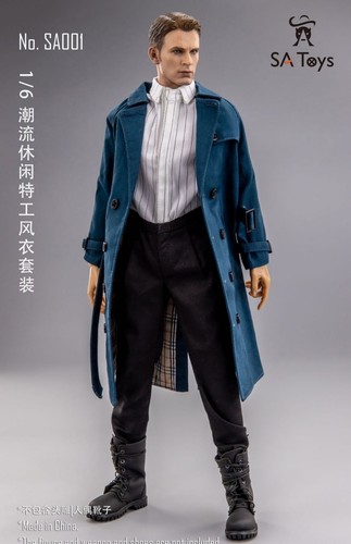 SA Toys SA001 1/6 Trendy Casual Agent Trench Coat Set Model F 12" Action Figure - Picture 18 of 19