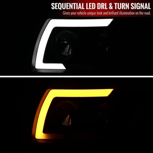 For 05-11 Toyota Tacoma Black Projector Headlights DRL Sequential TRD Sport 4X4 - Picture 3 of 6