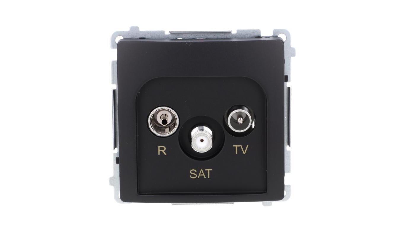 Simon Basic R-TV-SAT loop-through antenna socket (module), 1x input: 5 MH /T2UK