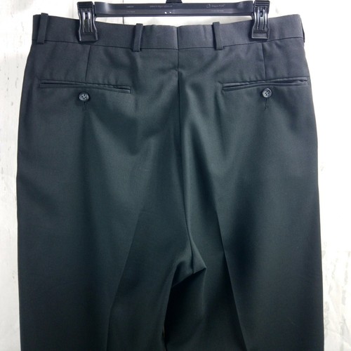 Alan Flusser Men's Black Dress Pants 34x30 Pleated - Picture 6 of 12