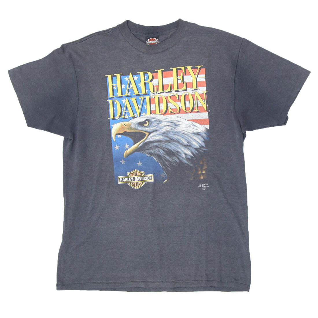 バイクウェア・装備 HARLEY-DAVIDSON 3D EMBLEM EAGLE USA MADE 1991 Vintage Harley Davidson 3D Emblem Eagle T-Shirt S.Stich Made