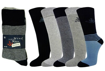 10 Paar Herren Socken maritim Komfortbund Baumwolle Strümpfe  8B2