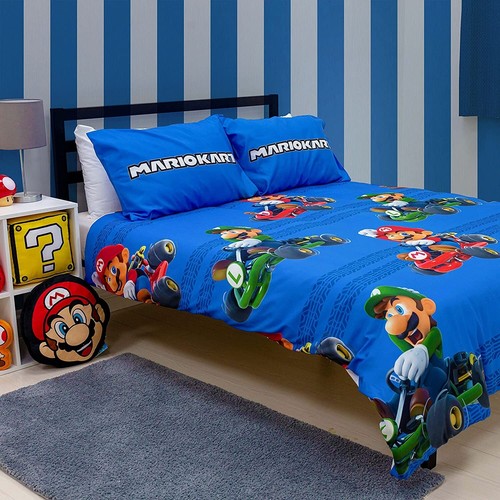 Set copripiumone letto matrimoniale Super Mario Kart set biancheria da letto giocatore reversibile - Foto 2 di 7