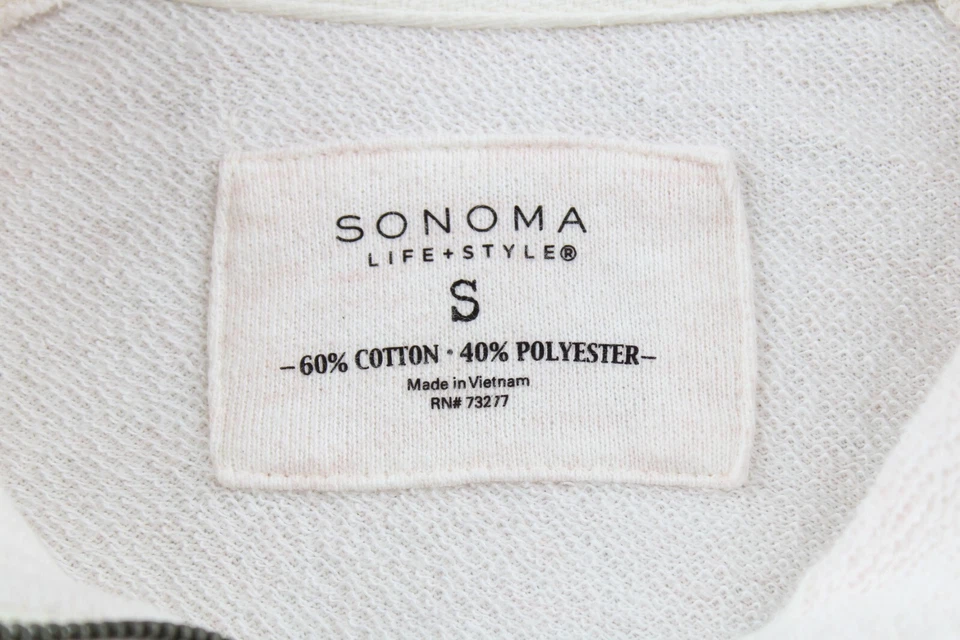 Sonoma Mujer Rosa Cremallera Completa Cuello Alto Sudadera Chaqueta Talla S Foto 4 de 4