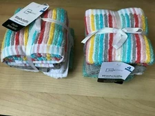  2 PACK=8 PCS 12''x12'' 100%Cotton Collection Assorted Colors "Mainstay" Brand