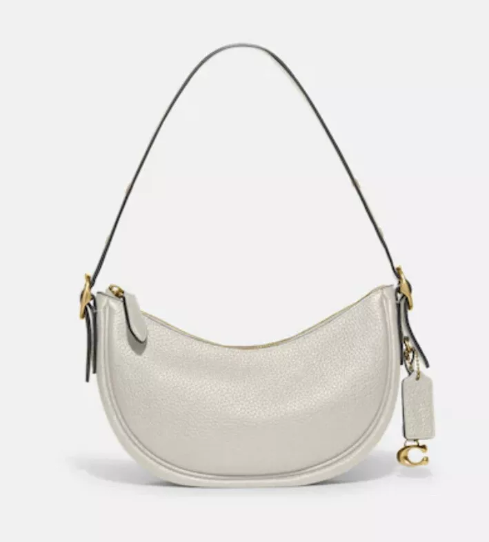 COACH Leather Luna Shoulder Bag in White