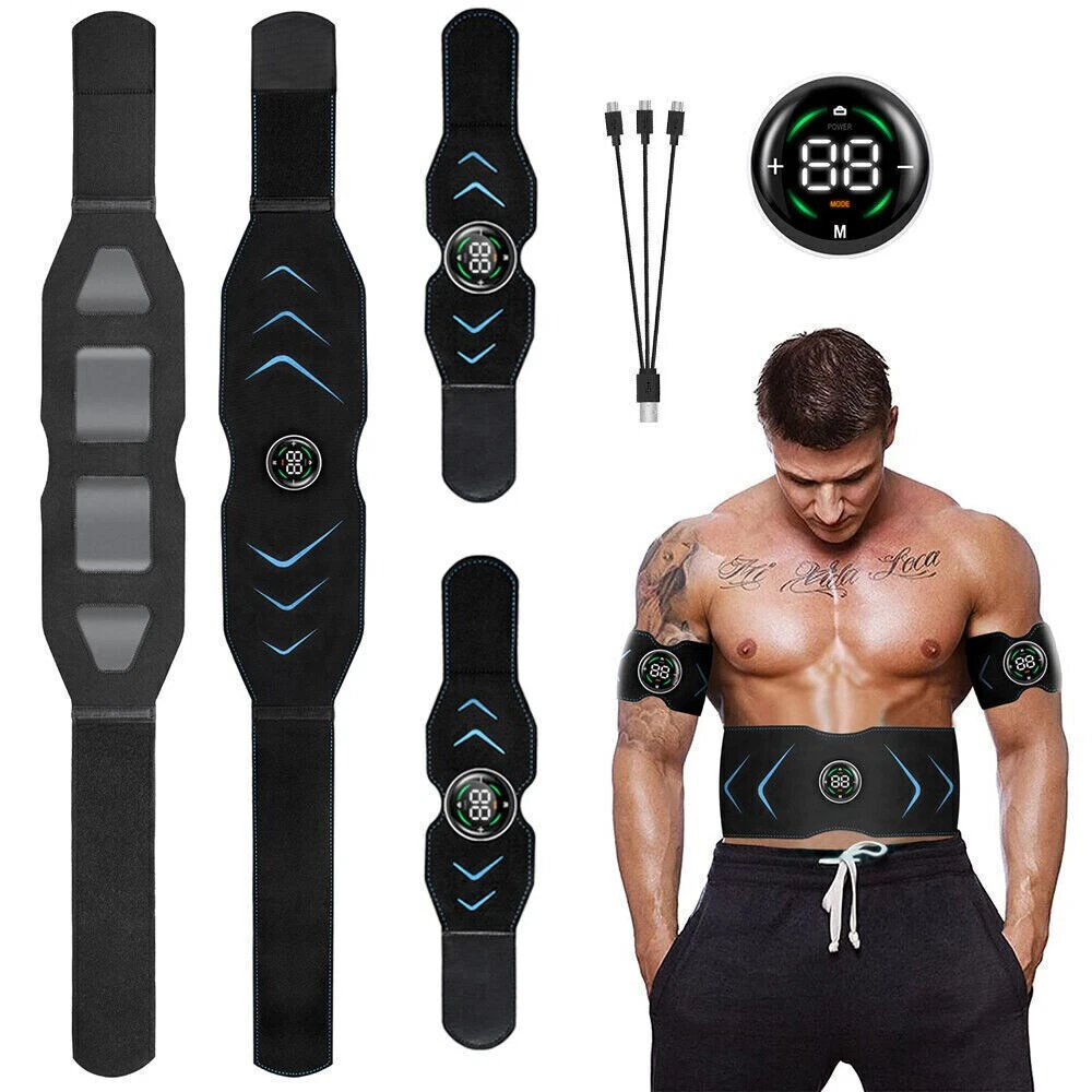 EMS Muscle Stimulator Abdominal Slimming Belt Electric Fitness Vibrate Trainer