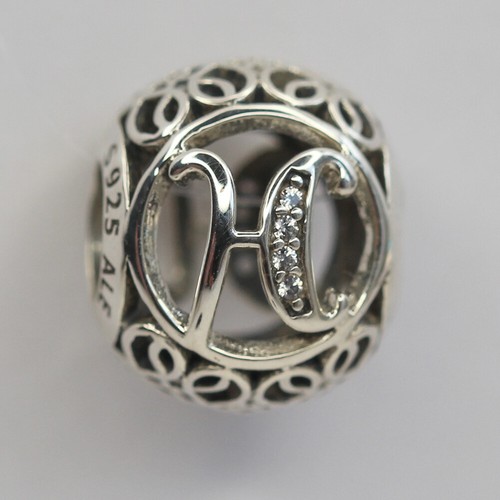 NEW AUTHENTIC PANDORA CHARM VINTAGE LETTERS INITIAL ALPHABET A TO Z W SUEDE POUC - Picture 15 of 50