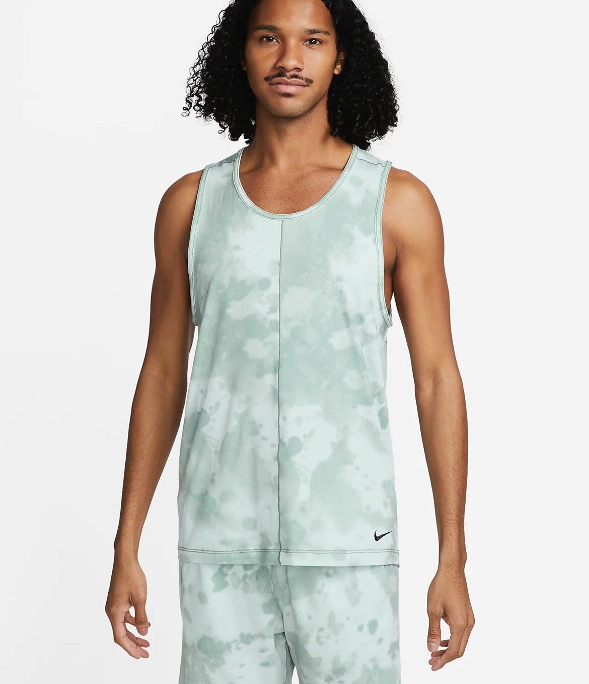 $70 Nike Dri-Fit Yoga Tank Training Camo Top Standard Fit Men’s Size MEDIUM TALL