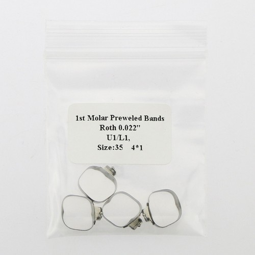 Dental Orthodontic Roth 022 1st Molar Buccal Tube Prewelded Bands 29-43+ Single - Picture 21 of 36