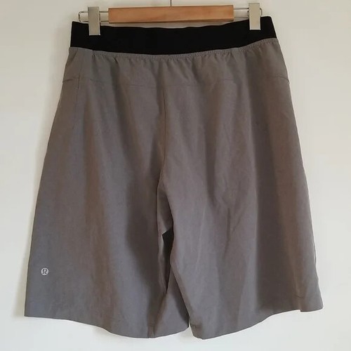 Lululemon Mens Athletic Shorts Drawstring Waist Black Gray Size Medium M - Picture 3 of 6