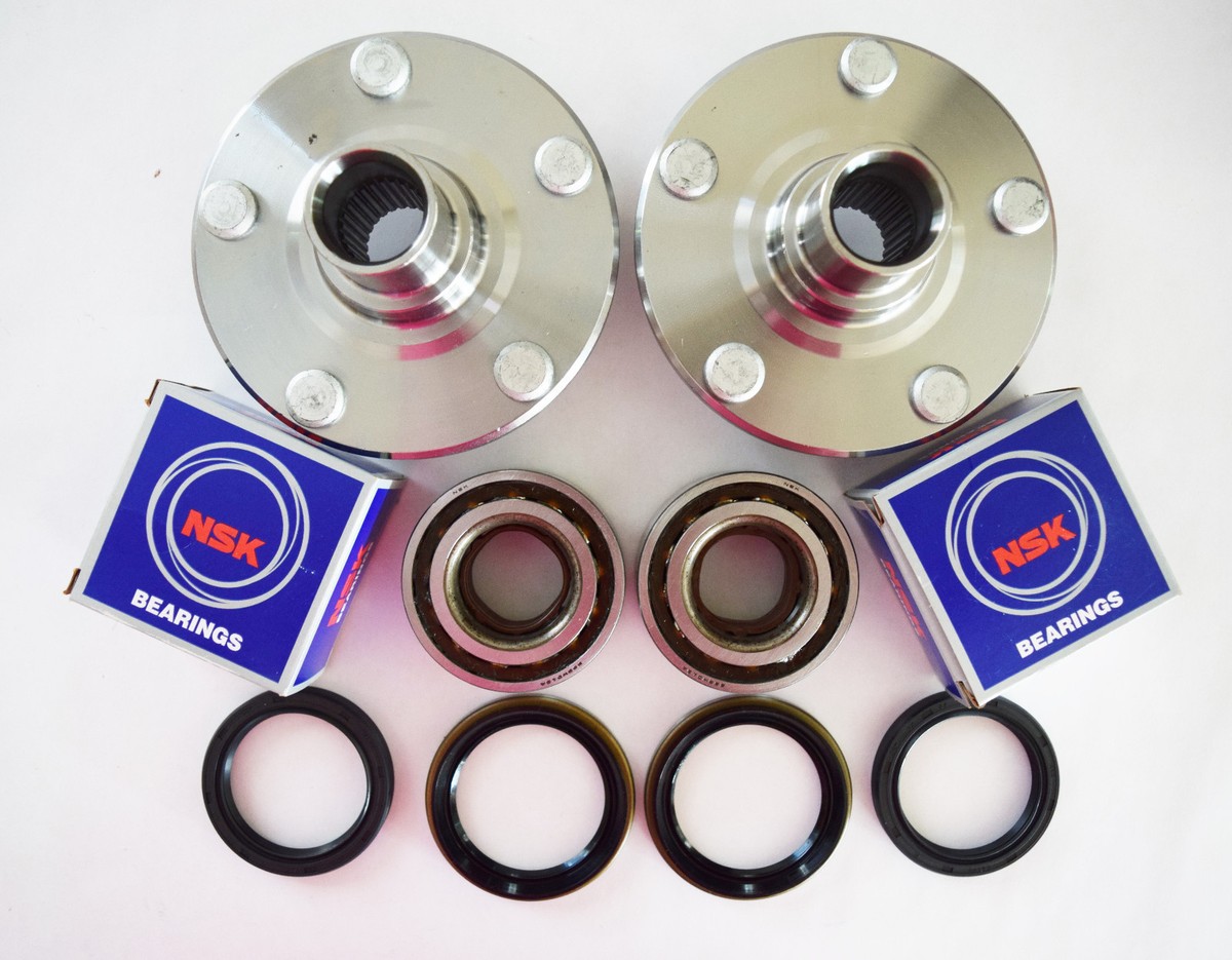 2 Front Hub W/ OEM NSK Front Wheel Bearing Set For Toyota RAV4 4