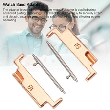 1 Pair Metal Watch Band Adapter Watch Strap Connection Adapter Stainless Steel