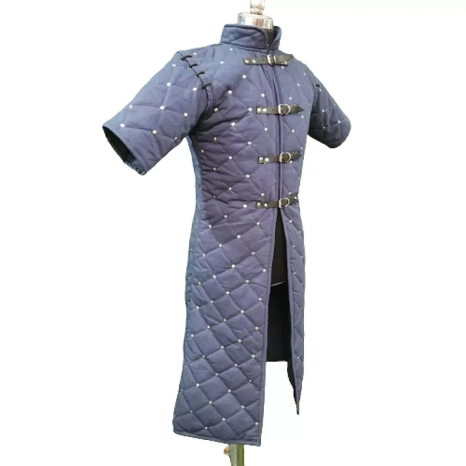 Gambesón Desmontable, Gambesón Largo Medieval, Disfraz Acolchado Grueso para Evento. Foto 4 de 4