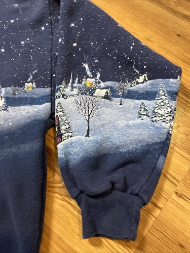 Raro Vintage anni '80 '90 BRUTTO NATALE Angeli Custodi Natale Vacanze Vintage Albero Neve - Foto 5 di 10