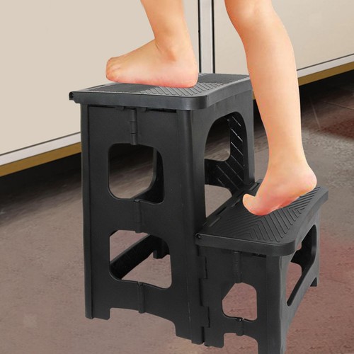 2 Step Stool Foldable Step Stool Skid Resistance Space Saving Multifunctional - Picture 4 of 7