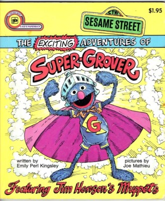 Vintage 1978 Golden Book THE EXCITING ADVENTURES OF SUPER GROVER Sesame Street